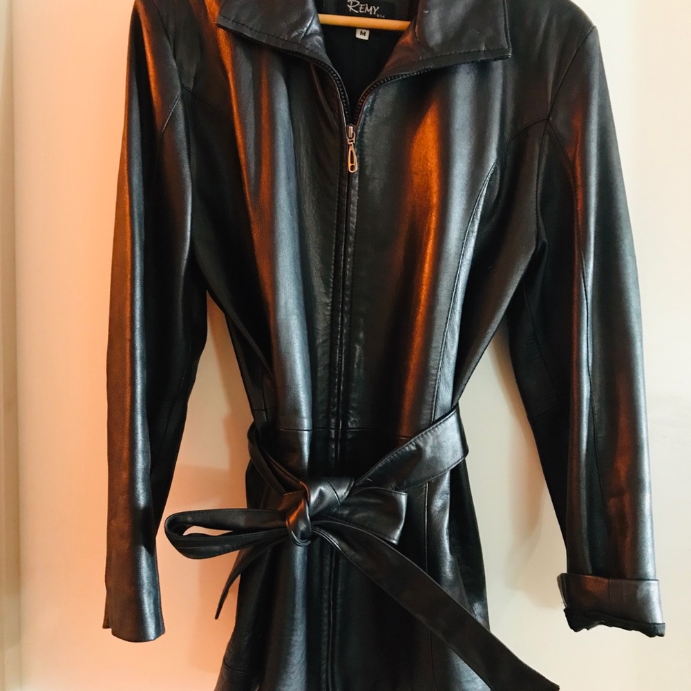 Women’s size medium Remy leather coat